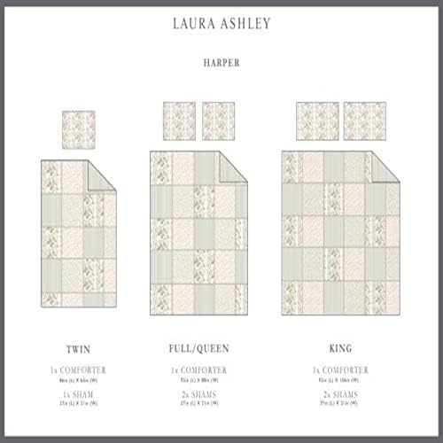 Laura Ashley Full Comforter Set with Matching Shams Bedskirt