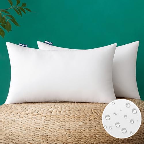 MIULEE 2 Pack 12x20 Inch Waterproof Pillow Inserts 1
