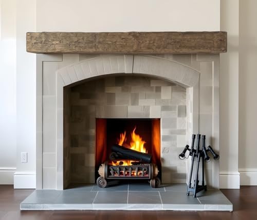 JH Yoder 6x8x60 Solid Rustic Fireplace Mantel