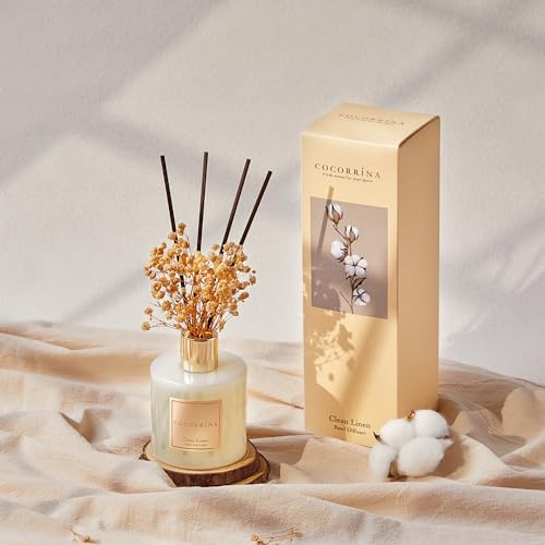 COCORRNA Reed Diffuser Set Fresh Clean Linen Scent