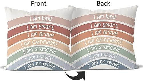 QIYUHOY Kids Rainbow Throw Pillow Covers 18x18