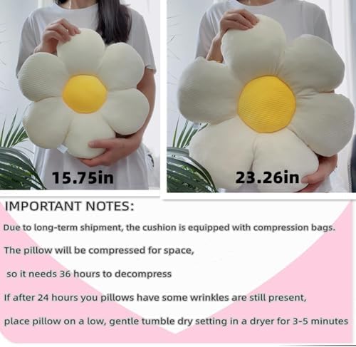 Vdoioe Daisy Flower Shaped Throw Pillow Decor