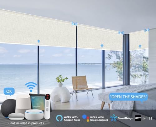 Bringnox Motorized Blinds with Remote and Smart Home Compatibility