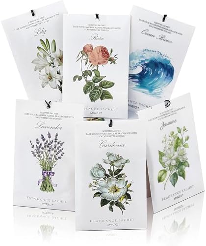 MYARO 12 Pack Scented Sachets 6 Scents Option 1