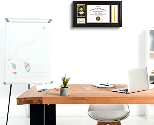 Golden State Art 11x22 Black Diploma Frame with Tassel Holder