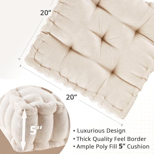 Intelligent Design Azza Floor Pillow Ivory