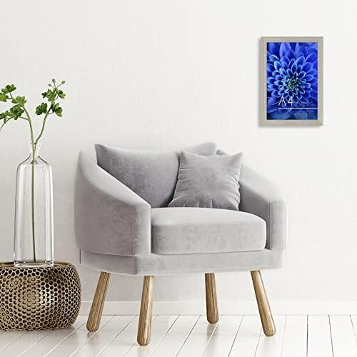 Americanflat A4 Picture Frame with Driftwood Finish and Shatter-Resistant Glass