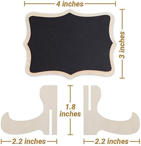 Mini Chalkboard Signs 20 Pack with Easel Stand