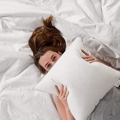 Oubonun 18x18 Inch Pillow Inserts Set of 2 - Cotton Cover Throw Pillow