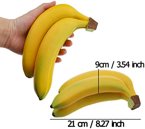 Woration Realistic Artificial Banana Bunch 3 Heads
