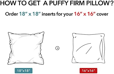 Oubonun 18x18 Inch Pillow Inserts Set of 2 - Cotton Cover Throw Pillow