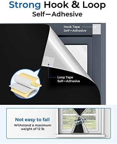 Sumobaby 50x57 Portable Blackout Curtains Black