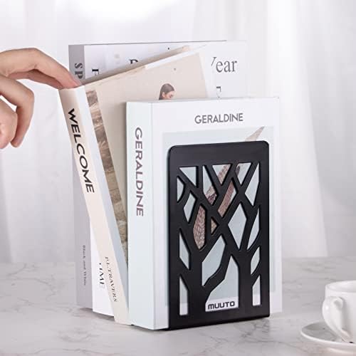 INNPLUS Heavy Duty Metal Book Ends 3 Pair