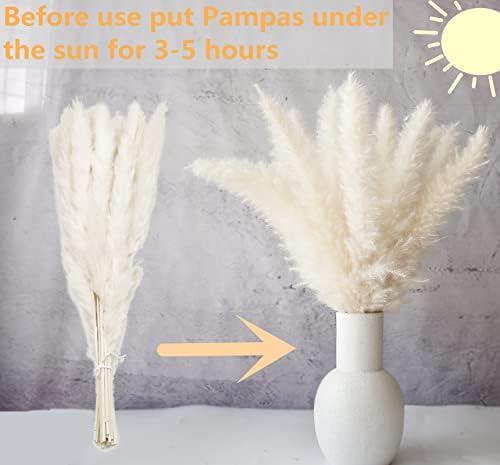 110 PCS Dried Pampas Grass Bouquet for Boho Decor