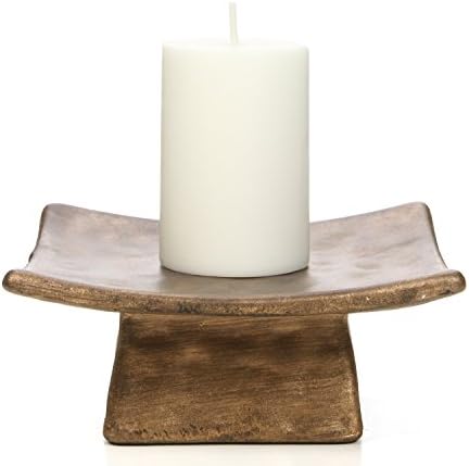Hosley Square Ceramic Candle Incense Holders Set of 4 1