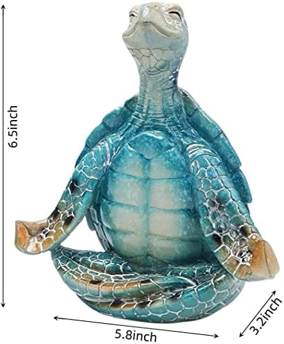 VVGIFTS Sea Turtle Yoga Decor Statue