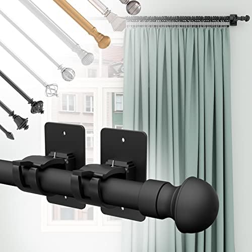 Wabboreq 8 Piece Self Adhesive Curtain Rod Brackets