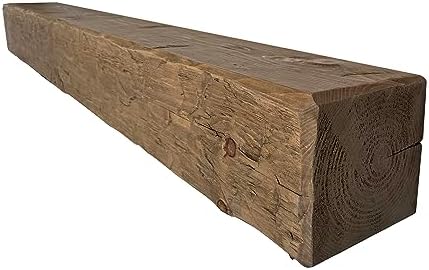 JH Yoder 6x8x60 Solid Rustic Fireplace Mantel