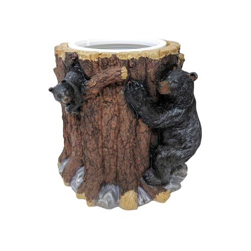 BestGiftEver Bear Climbing Tree Wastebasket - Small Decorative Trash Bin
