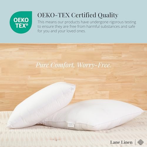 LANE LINEN 4 Pack White Throw Pillow Inserts