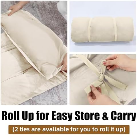 HOMBYS Floor Lounger Pillow 62x27 Beige