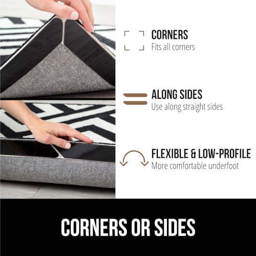 GORILLA GRIP 16 Pack Rug Gripper Pads for Hard Floors 1