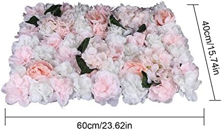 Wedding Party Flower Wall Panel 6 Pcs Light Pink Artificial Floral Backdrop