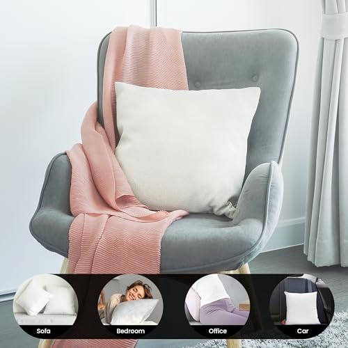 Foamily Throw Pillow Insert 18x18 Inches Hypoallergenic