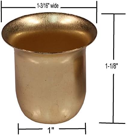 Creative Hobbies Brass Candle Holder Cups - Pack of 20
