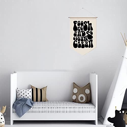 WCDHOR Wall Banner Decor - 70s Style Laundry Room Art