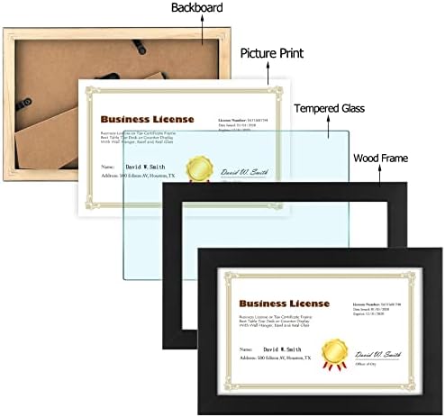 Golden State Art 55x85 Business License Frame 2 Pack