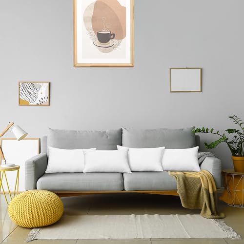 Utopia Bedding Throw Pillows Set of 4 White 12x20 Inches 1