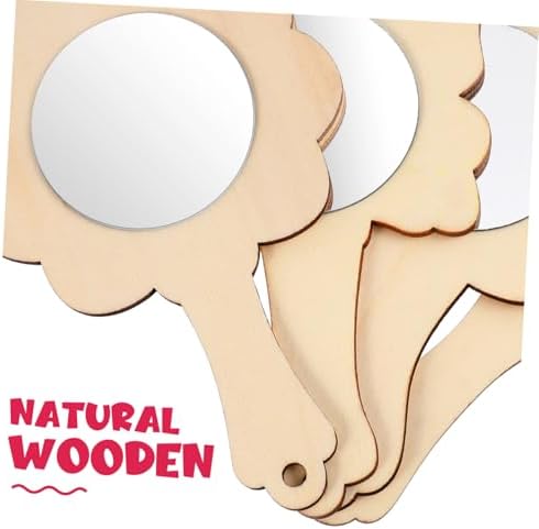 Veemoon Small Wooden Mirror Craft Decor Kit