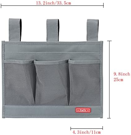 Zafit Hanging Bedside Caddy with 4 Pockets - Grey 1