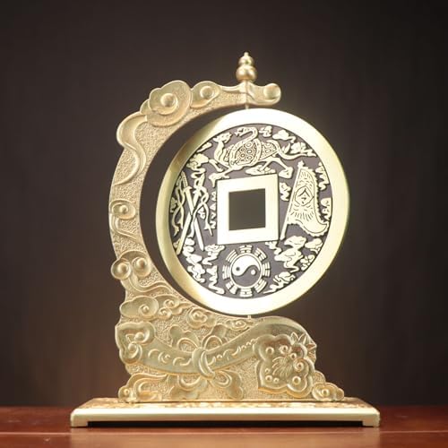 Usoway Brass Rotating Money Desk Ornament