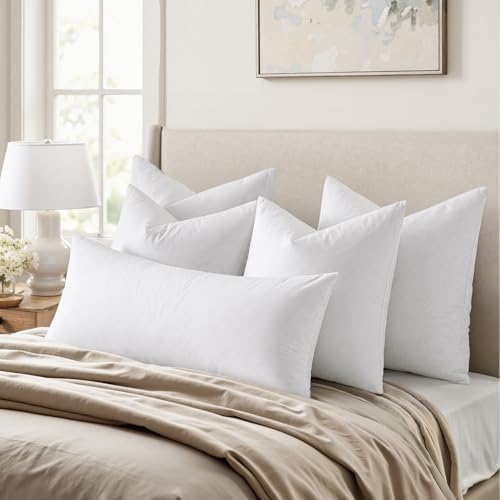 MIULEE 22x22 Pillow Inserts Set of 2 White 1