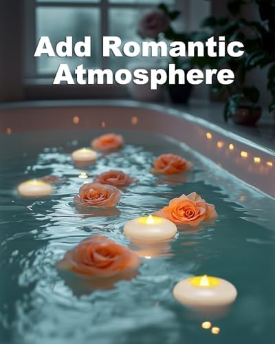 5plots 24-Pack Flameless Floating Candles 3 Inches White LED Waterproof