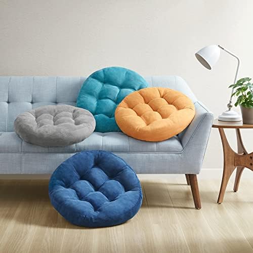 Degrees of Comfort Floor Cushion Pillow Set of 2 Orange Yellow