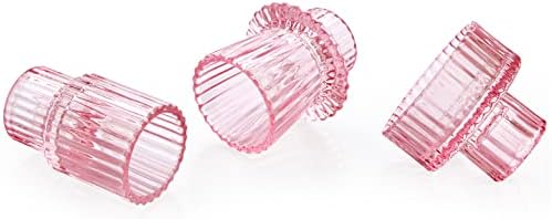 Vixdonos Pink Candlestick Holders Set of 3 1