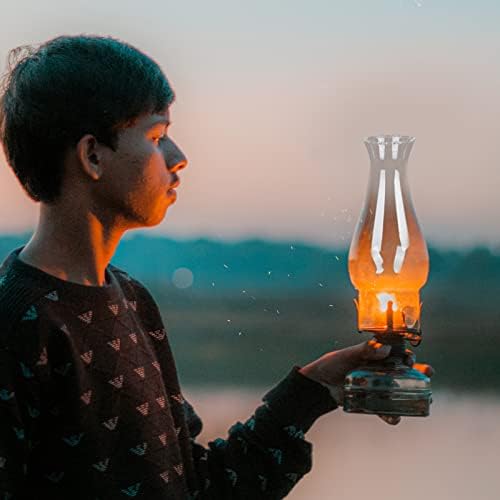 DECHOUS Clear Glass Oil Lamp Shade Replacement