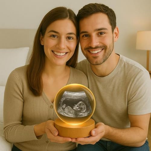 Customized 3D Ultrasound Crystal Ball with LED Light Base