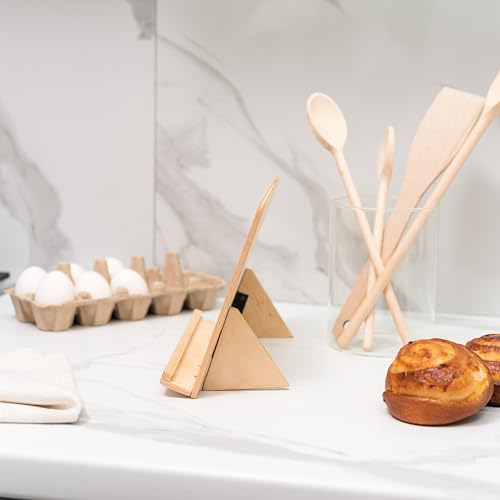Enjoy The Wood Cookbook Stand - Personalized Wooden Recipe Book Holder