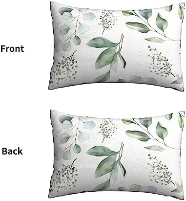 IVSYCOF Green Plant Leaf Pillow Case 20x30 Inch