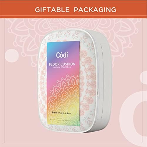 Codi Meditation Floor Pillow 32 Inch Memory Foam Mandala Cushion