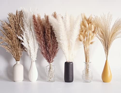 110 PCS Dried Pampas Grass Bouquet for Boho Decor