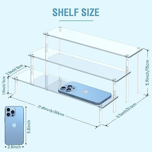 Acrylic 3 Tier Display Risers for Perfume and Dessert Display