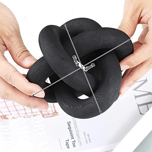 Yalikop 3 Link Wood Knot Decor - Black
