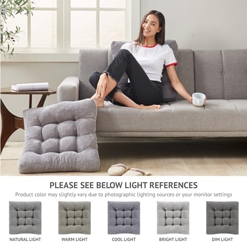 Degrees of Comfort Floor Pillow Set of 2 Grey