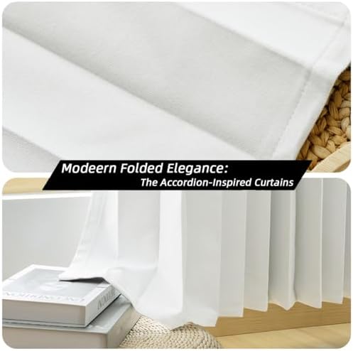 Treatmentex Folding Door Curtains - White 42 x 78 1 Panel