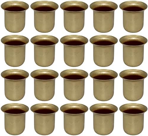 Creative Hobbies Brass Candle Holder Cups - Pack of 20
